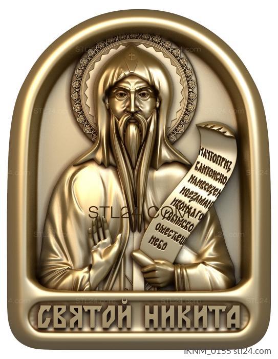 Mini-icon (Saint Nikita the Stylite, IKNM_0155) 3D models for cnc