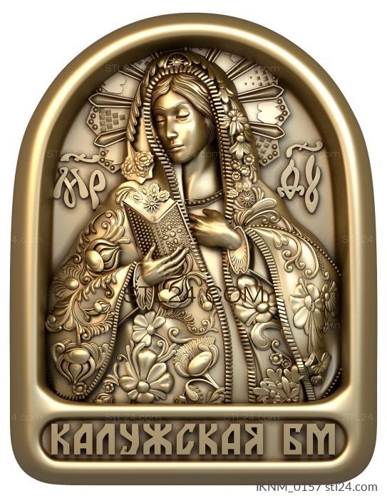 Mini-icon (Kalujgskay Mother of God, IKNM_0157) 3D models for cnc