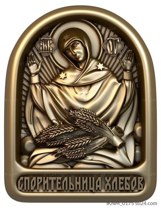 Mini-icon (Bread Icon of the Mother God, IKNM_0175) 3D models for cnc