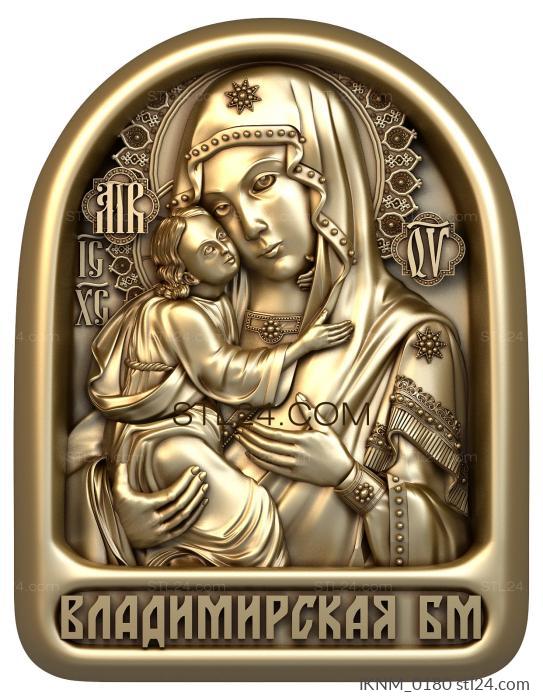 Mini-icon (Mother God of Vladimir, IKNM_0180) 3D models for cnc