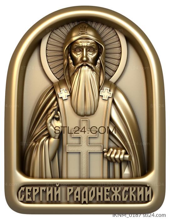 Мини-иконы (Сергий Радонежский, IKNM_0187) 3D модель для ЧПУ станка