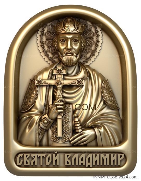 Мини-иконы (Святой Владимир, IKNM_0188) 3D модель для ЧПУ станка
