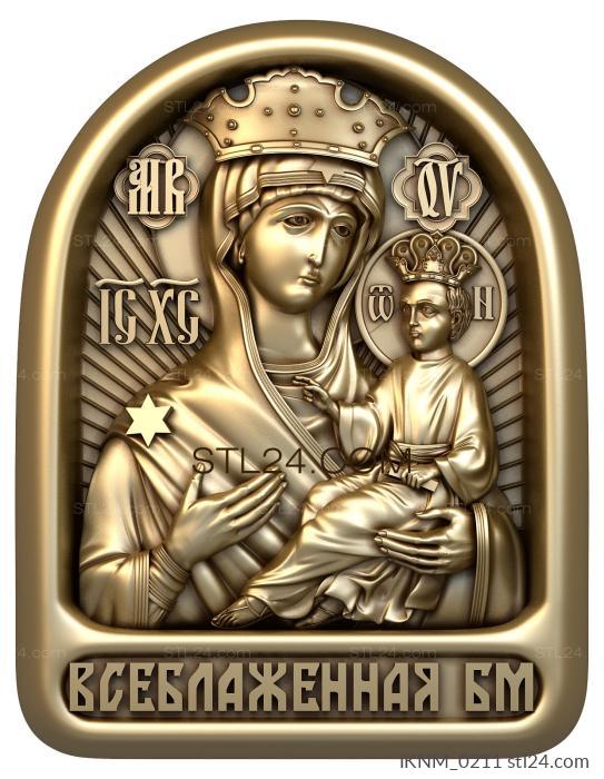 Mini-icon (Blessed Mother of God, IKNM_0211) 3D models for cnc