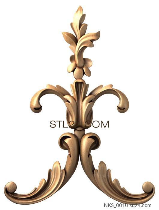 Symmetrycal onlays (NKS_0010) 3D models for cnc