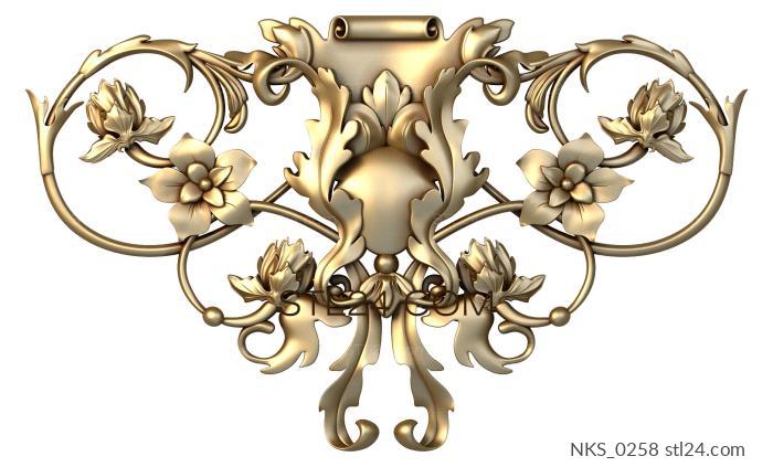Накладки симметричные (NKS_0258) 3D модель для ЧПУ станка