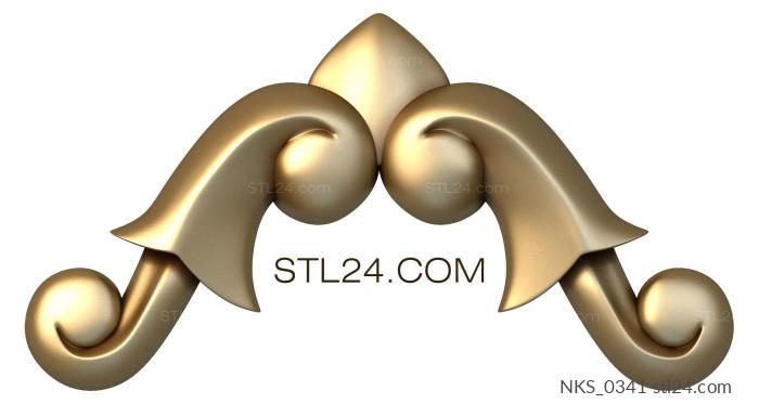 Накладки симметричные (NKS_0341) 3D модель для ЧПУ станка