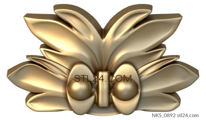 Накладки симметричные (NKS_0892) 3D модель для ЧПУ станка