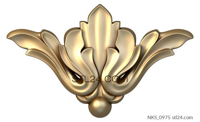 Накладки симметричные (NKS_0975) 3D модель для ЧПУ станка