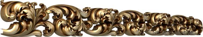 Onlays (Repeating border with acanthus scrolls, NK_0805) 3D models for cnc