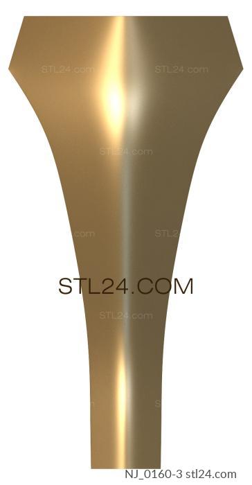 Ножки (NJ_0160-3) 3D модель для ЧПУ станка