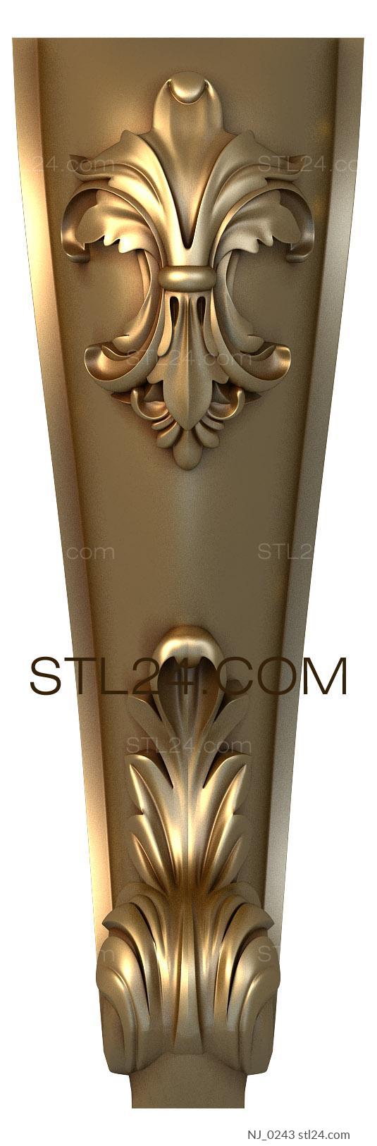 Ножки (NJ_0243) 3D модель для ЧПУ станка