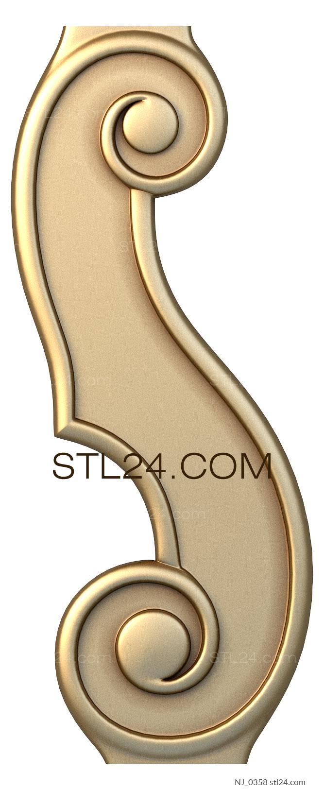 Ножки (NJ_0358) 3D модель для ЧПУ станка