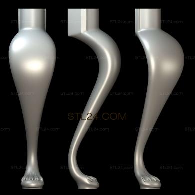 Ножки (NJ_0412) 3D модель для ЧПУ станка