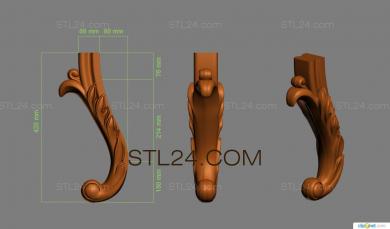 Ножки (NJ_0435) 3D модель для ЧПУ станка