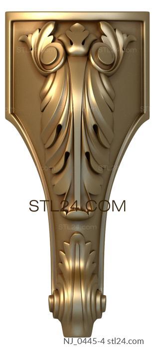 Ножки (NJ_0445-4) 3D модель для ЧПУ станка