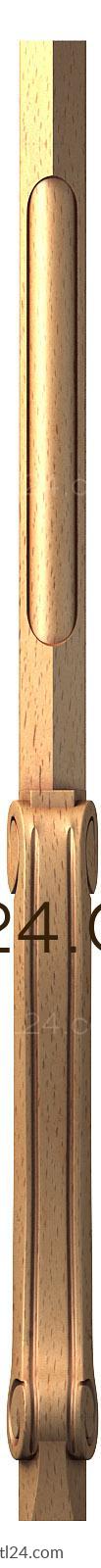 Legs (Corner furniture leg with curved waves and strict geometry, NJ_0472) 3D models for cnc