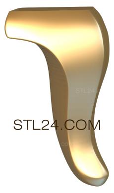 Ножки (3d stl модель мебельных ножек, NJ_0485) 3D модель для ЧПУ станка