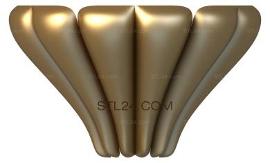 Ножки (3d stl модель мебельных ножек, NJ_0508) 3D модель для ЧПУ станка