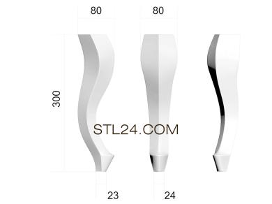 Ножки (NJ_0554) 3D модель для ЧПУ станка
