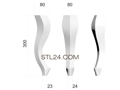 Ножки (NJ_0554) 3D модель для ЧПУ станка