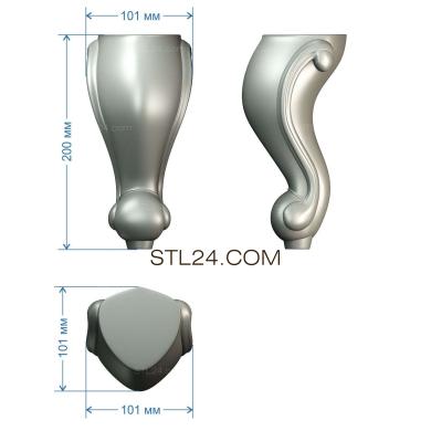 Ножки (NJ_0664) 3D модель для ЧПУ станка