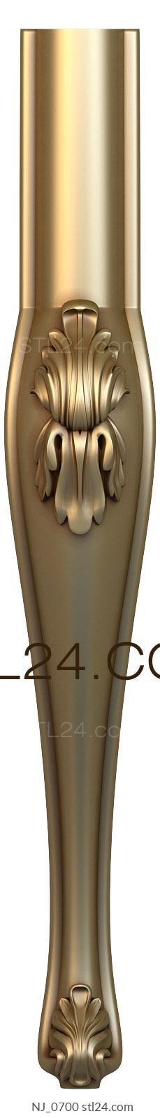 Ножки (NJ_0700) 3D модель для ЧПУ станка