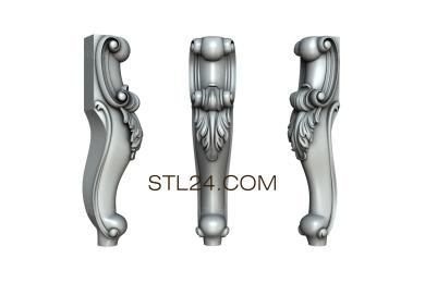 Ножки (NJ_0703) 3D модель для ЧПУ станка