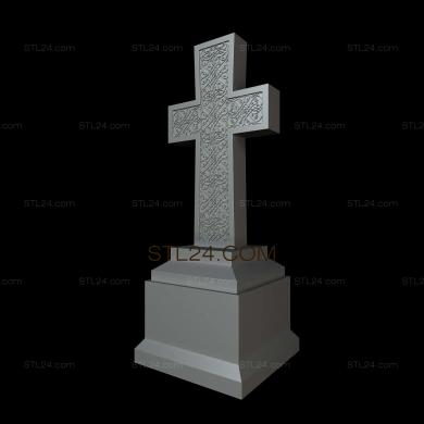 Памятники (3д стд модель крест, памятник, PM_0017) 3D модель для ЧПУ станка