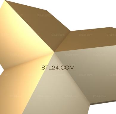 Geometrical panel (PGM_0121-9) 3D models for cnc