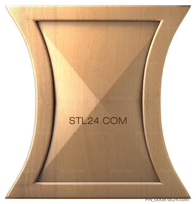 Square panels (PN_0008) 3D models for cnc
