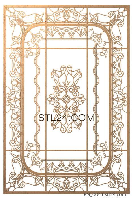 Square panels (PN_0041) 3D models for cnc