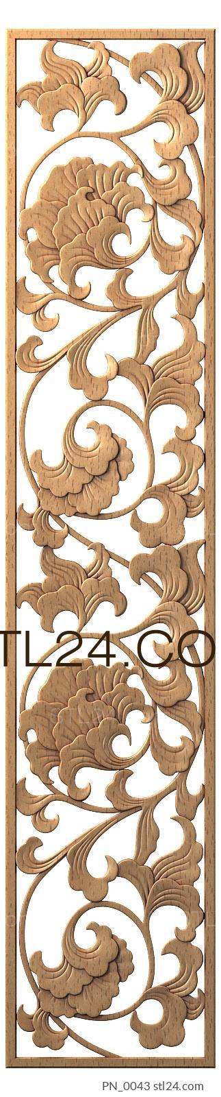 Square panels (PN_0043) 3D models for cnc