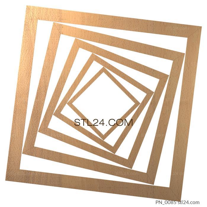 Square panels (PN_0085) 3D models for cnc