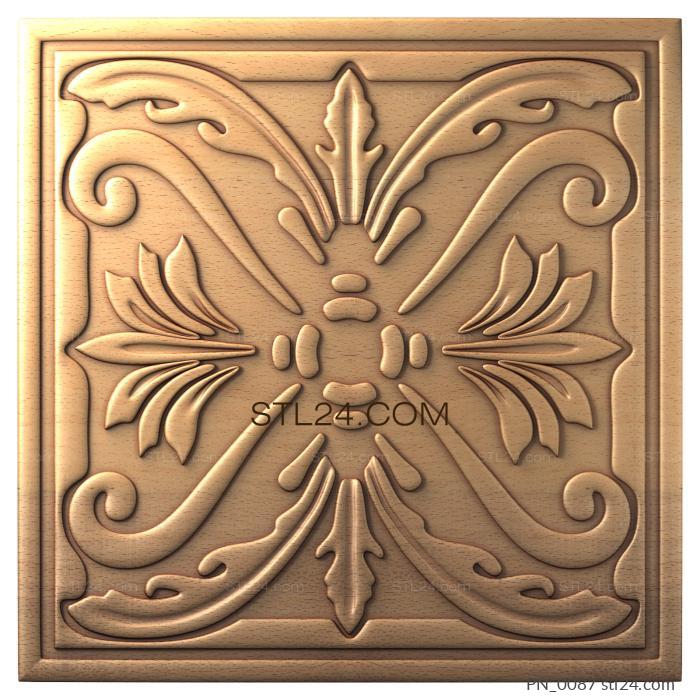 Square panels (PN_0087) 3D models for cnc