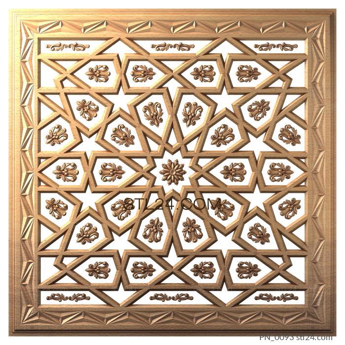 Square panels (PN_0093) 3D models for cnc
