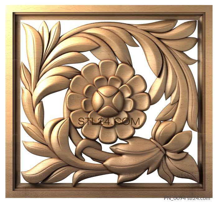Square panels (PN_0094) 3D models for cnc