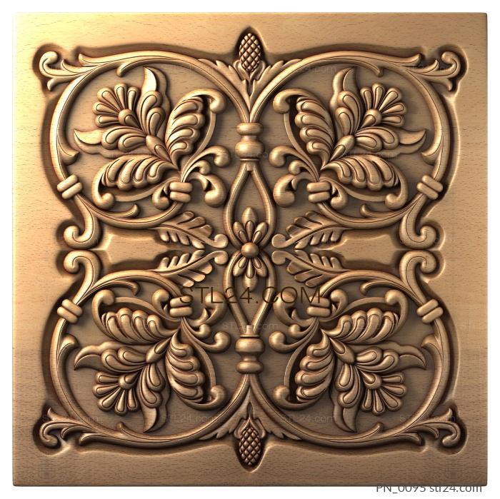 Square panels (PN_0095) 3D models for cnc