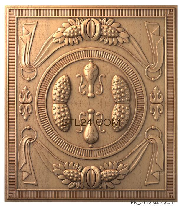 Square panels (PN_0112) 3D models for cnc