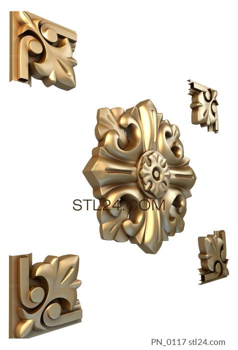 Square panels (PN_0117) 3D models for cnc