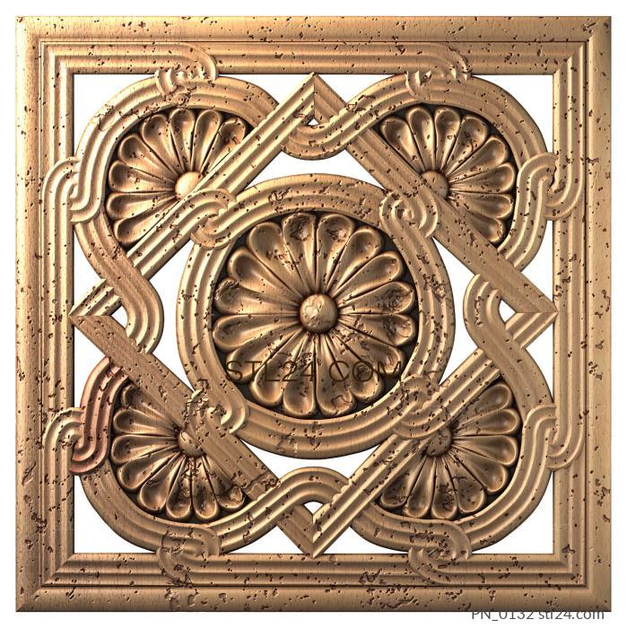 Square panels (PN_0132) 3D models for cnc