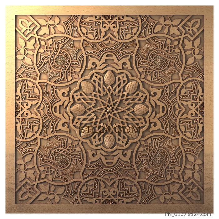 Square panels (PN_0137) 3D models for cnc