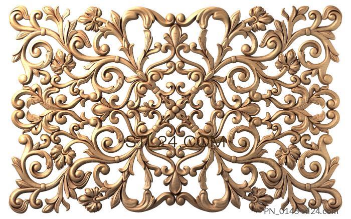 Square panels (PN_0145) 3D models for cnc