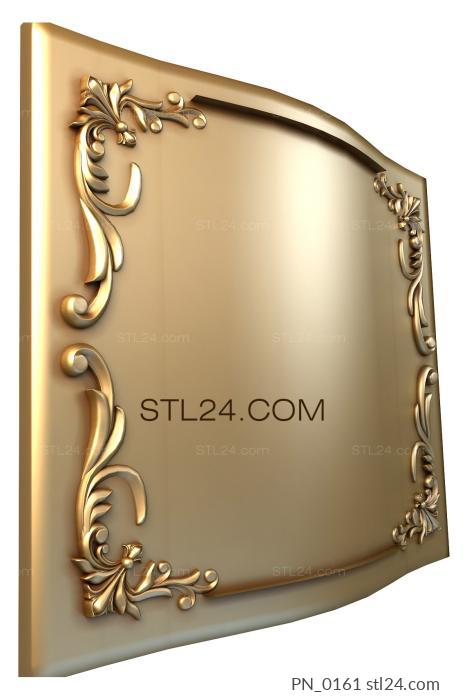 Square panels (PN_0161) 3D models for cnc