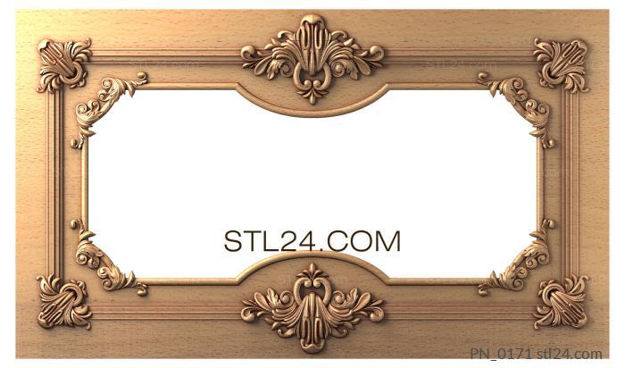 Square panels (PN_0171) 3D models for cnc
