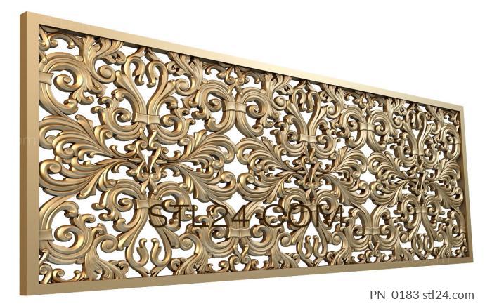 Square panels (PN_0183) 3D models for cnc