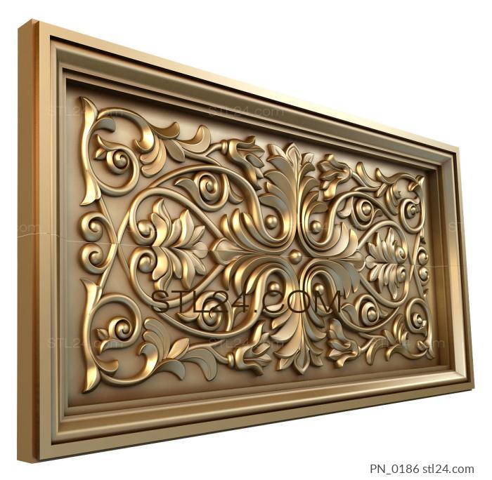 Square panels (PN_0186) 3D models for cnc