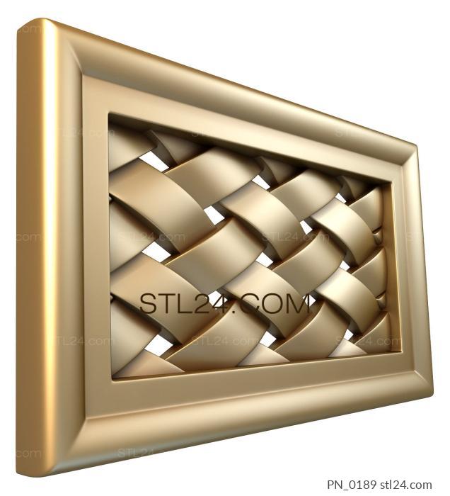 Square panels (PN_0189) 3D models for cnc