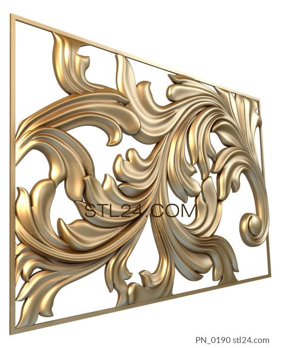 Square panels (PN_0190) 3D models for cnc
