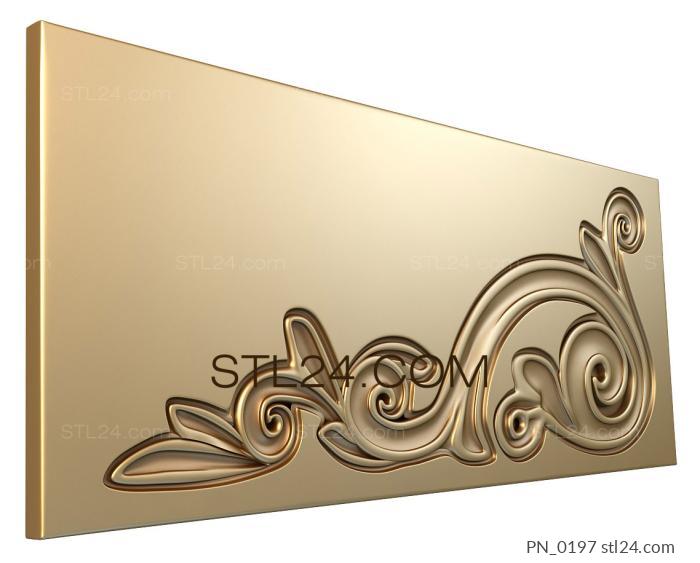 Square panels (PN_0197) 3D models for cnc