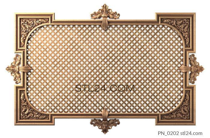 Square panels (PN_0202) 3D models for cnc